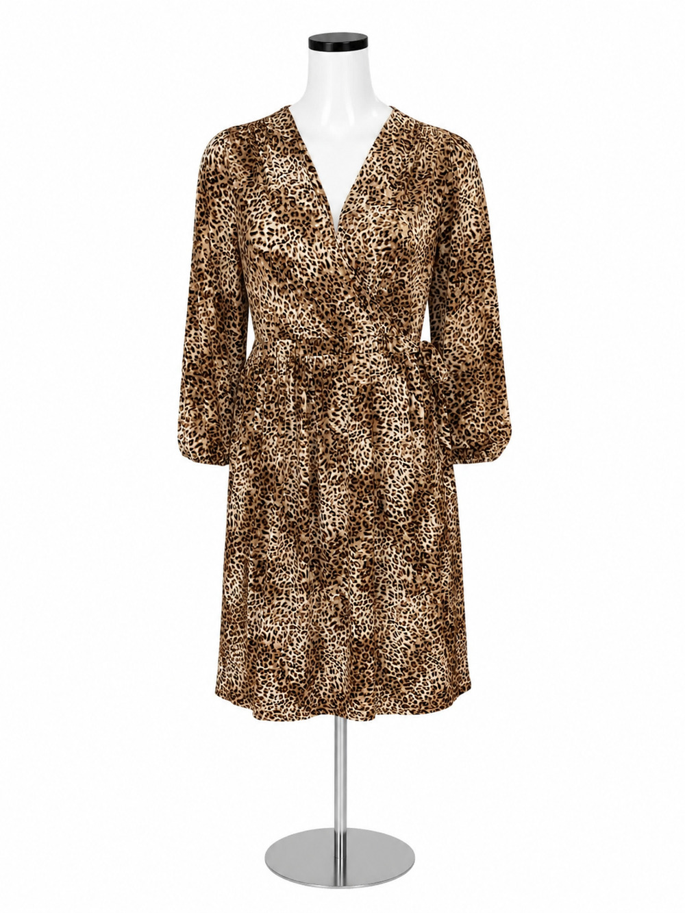 Lane Bryant Leopard Animal Print Faux Wrap Midi Dress Size 18/20 NWT